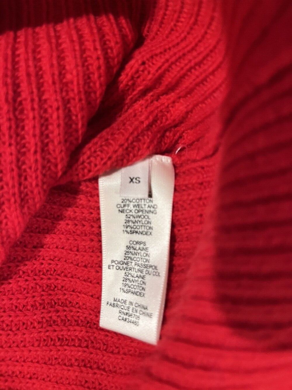 Rebecca Taylor womens Red Wool Blend Mock Neck Turtleneck Sweater size XS $295 - Picture 9 of 11